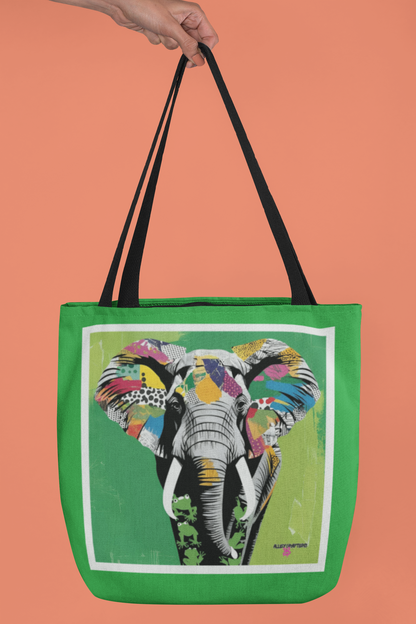 Wild and Free: Elephant Pop Art Tote