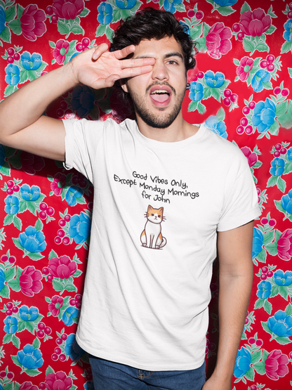 Good Vibes Only Unisex Softstyle T-Shirt Except Monday Mornings