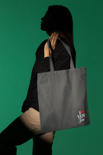 Personalised 'I Love You' Tote Bag | Custom Name Cotton Gift Tote - Alley Crafters