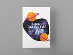 Standalone science-themed journal with purple heart, planets, and “Alien’s Science Lab!”