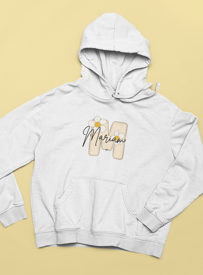 Summer Vibes Kids Hoodie personalised with Floral Design