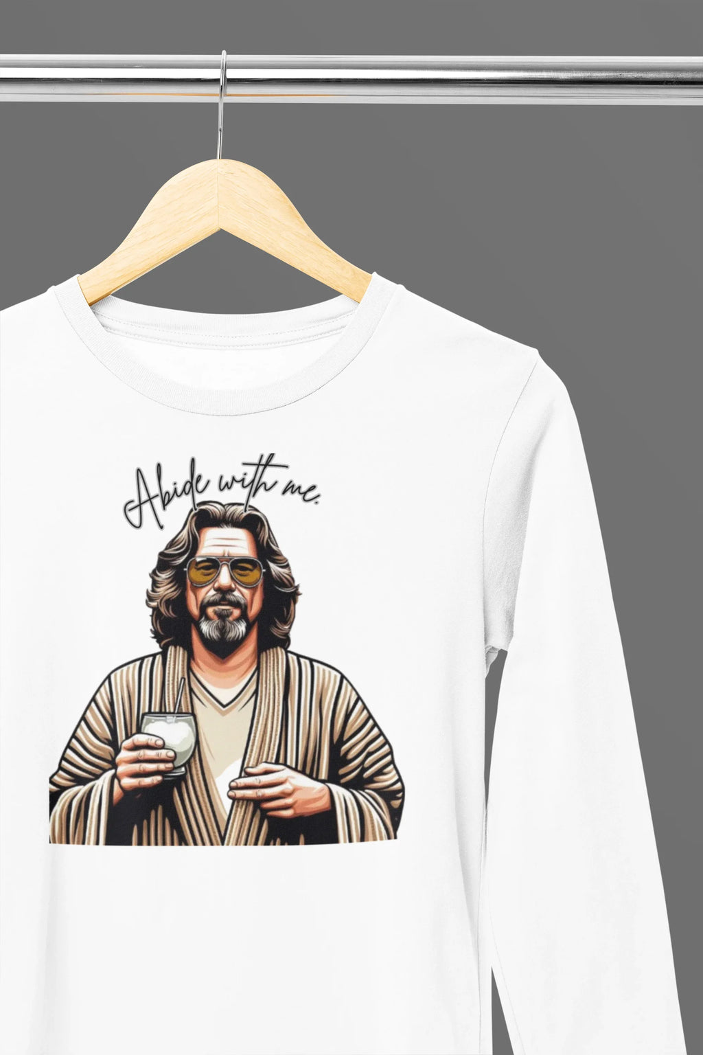 Long Sleeve Tee - Abide with Me Inspirational T-Shirt - Alley Crafters