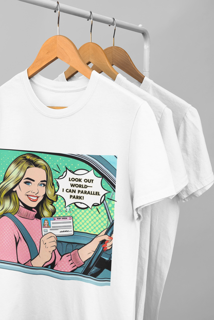 Pop Art Style Driving Test T-Shirt