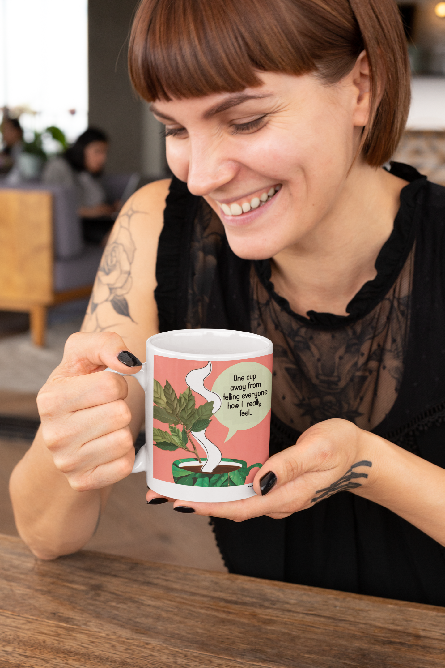One Cup away from telling everyone How I really feel Mug