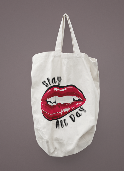 'Slay All Day' Canvas Tote Bag