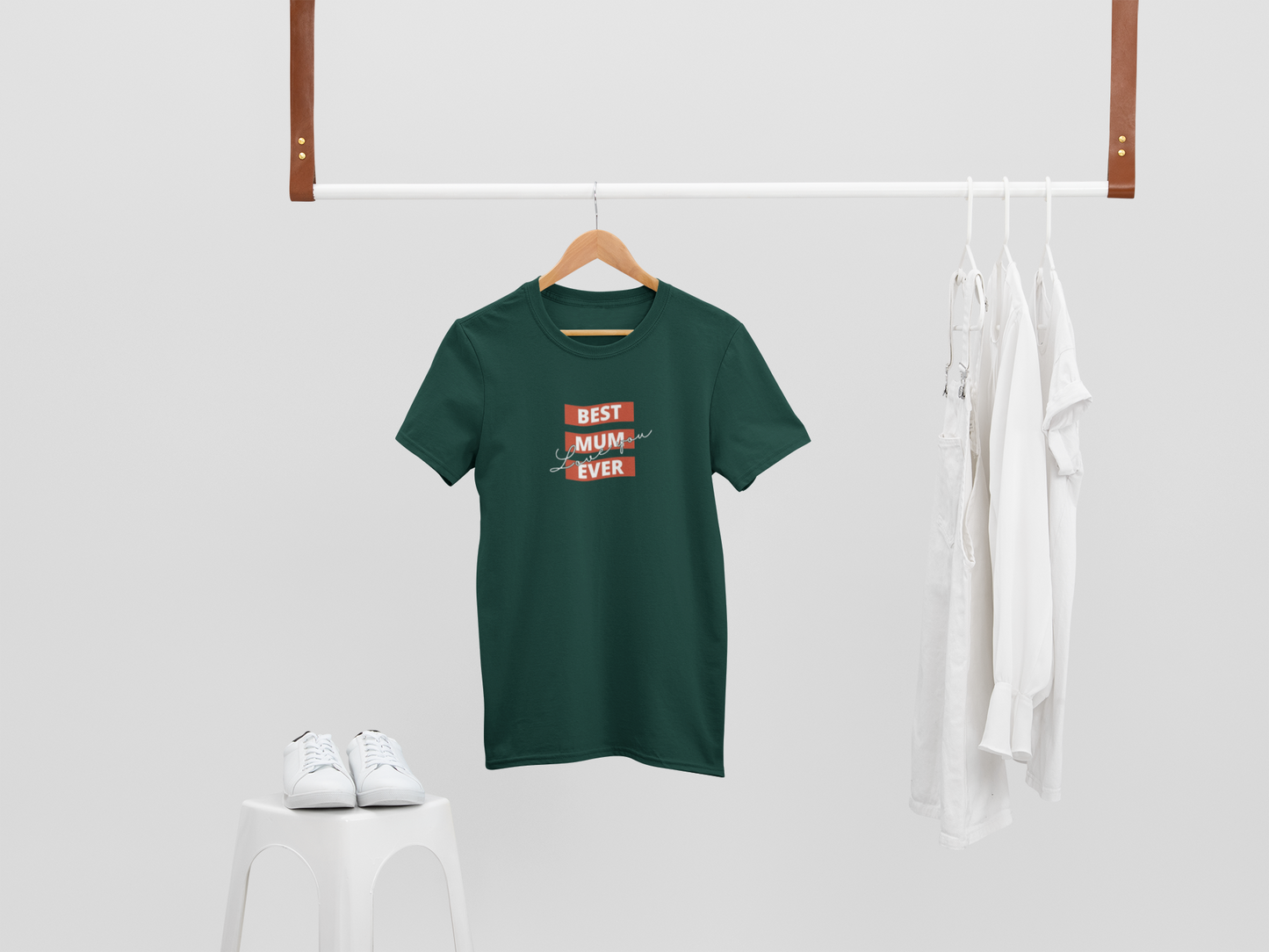 Best Mum Ever T-Shirt — Elegant Text Graphic Tee (Choose Your Colour)