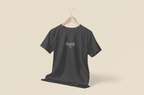 Black crewneck T-shirt with 'Keep calm my birthday' chest print