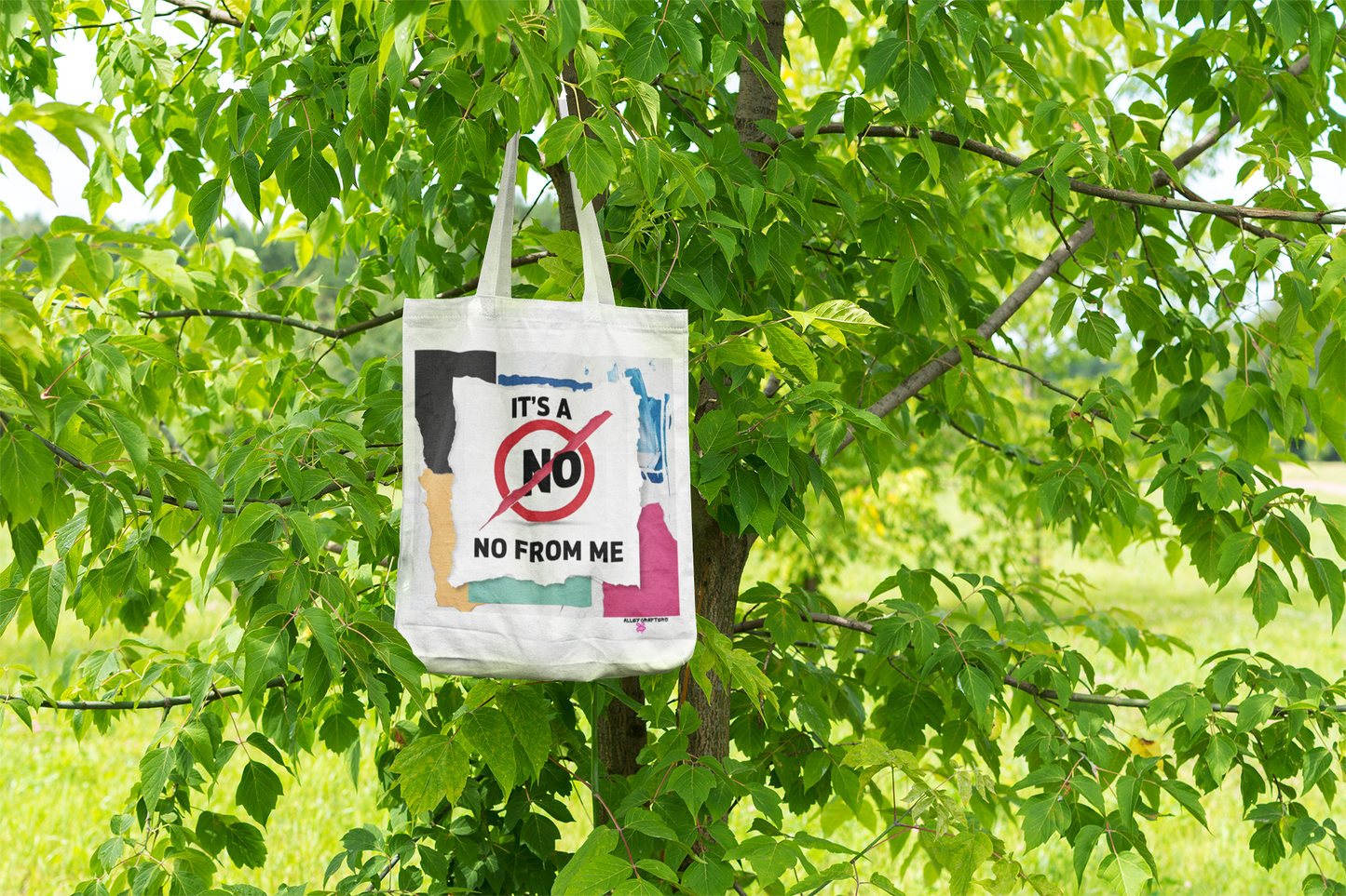 It’s a No From Me Collage Tote Bag