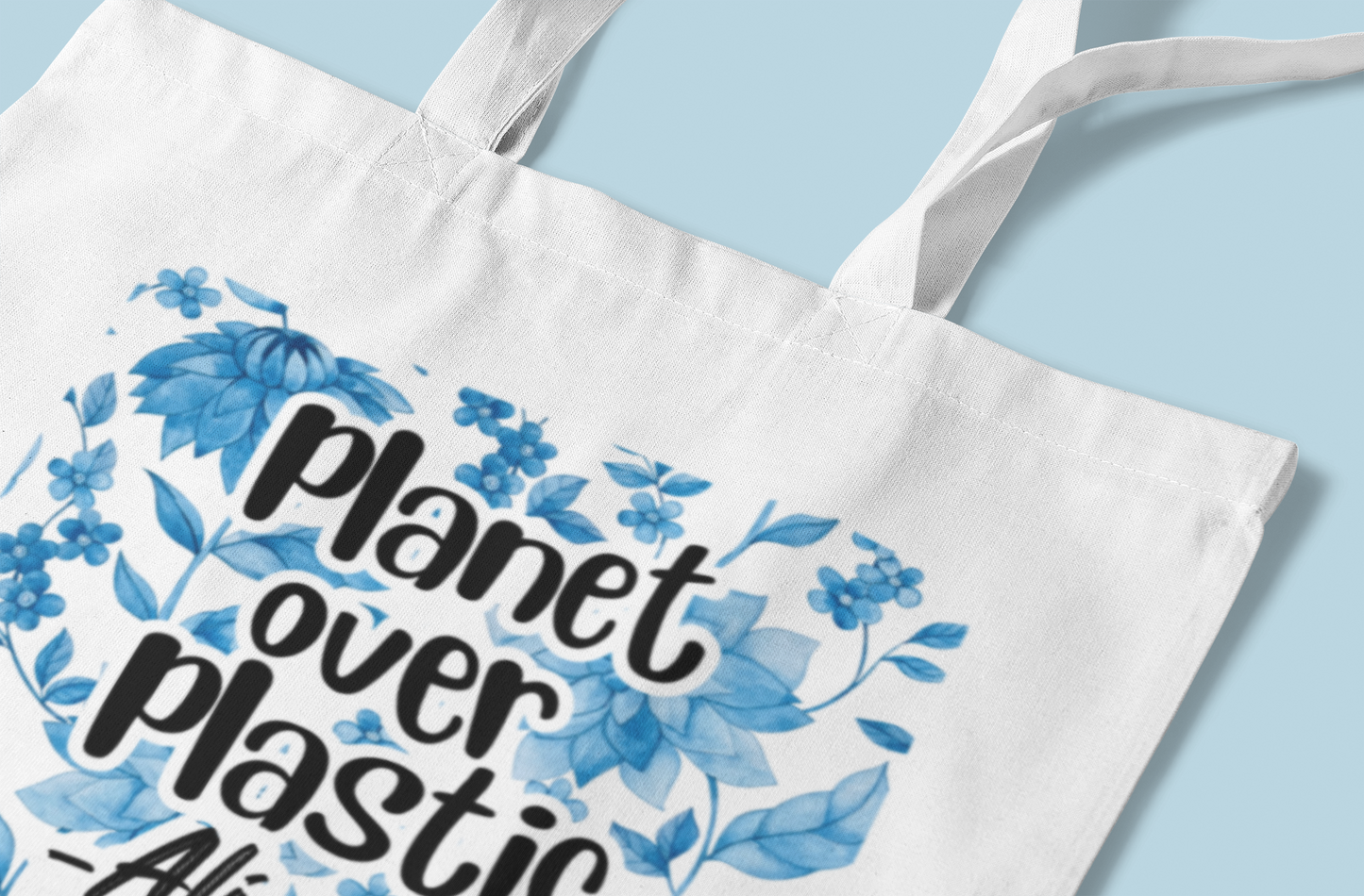 Personalised Floral Tote Bag | Custom Name & Message | Eco-Friendly Canvas Gift