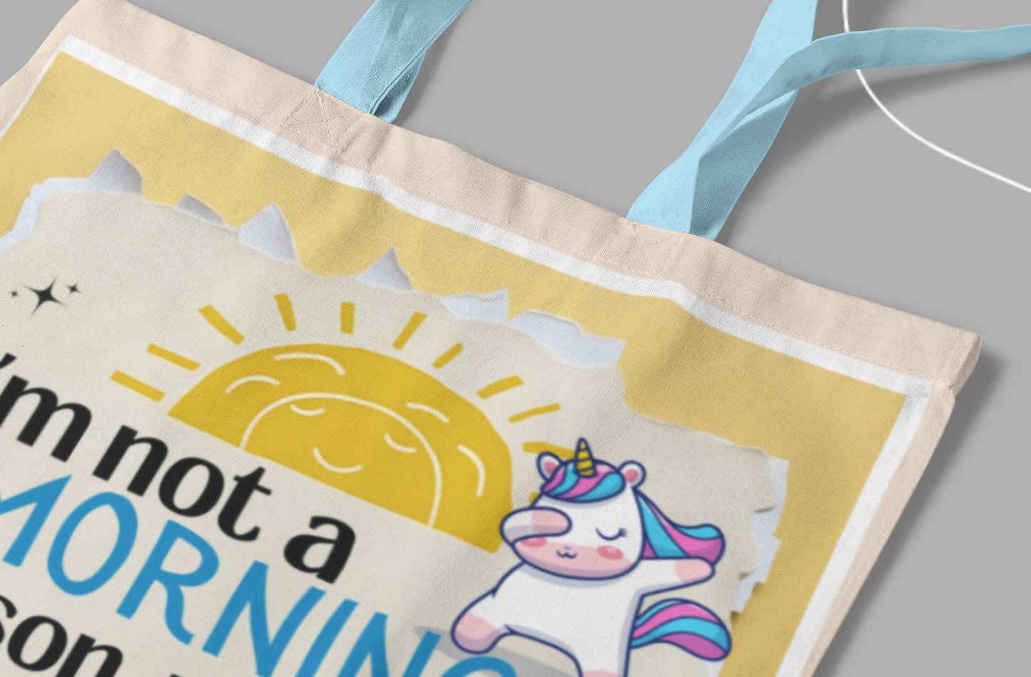 Funny Unicorn Canvas Tote Bag