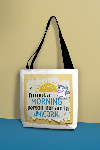 Funny Unicorn Canvas Tote Bag