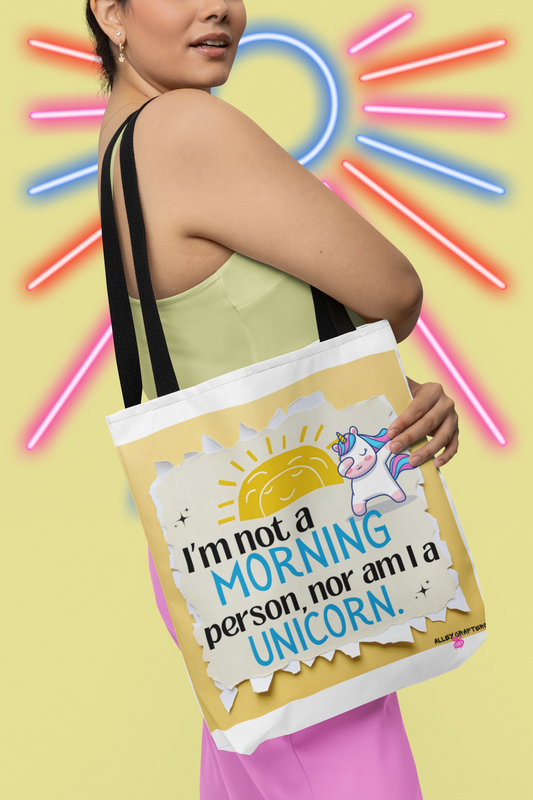 Funny Unicorn Canvas Tote Bag