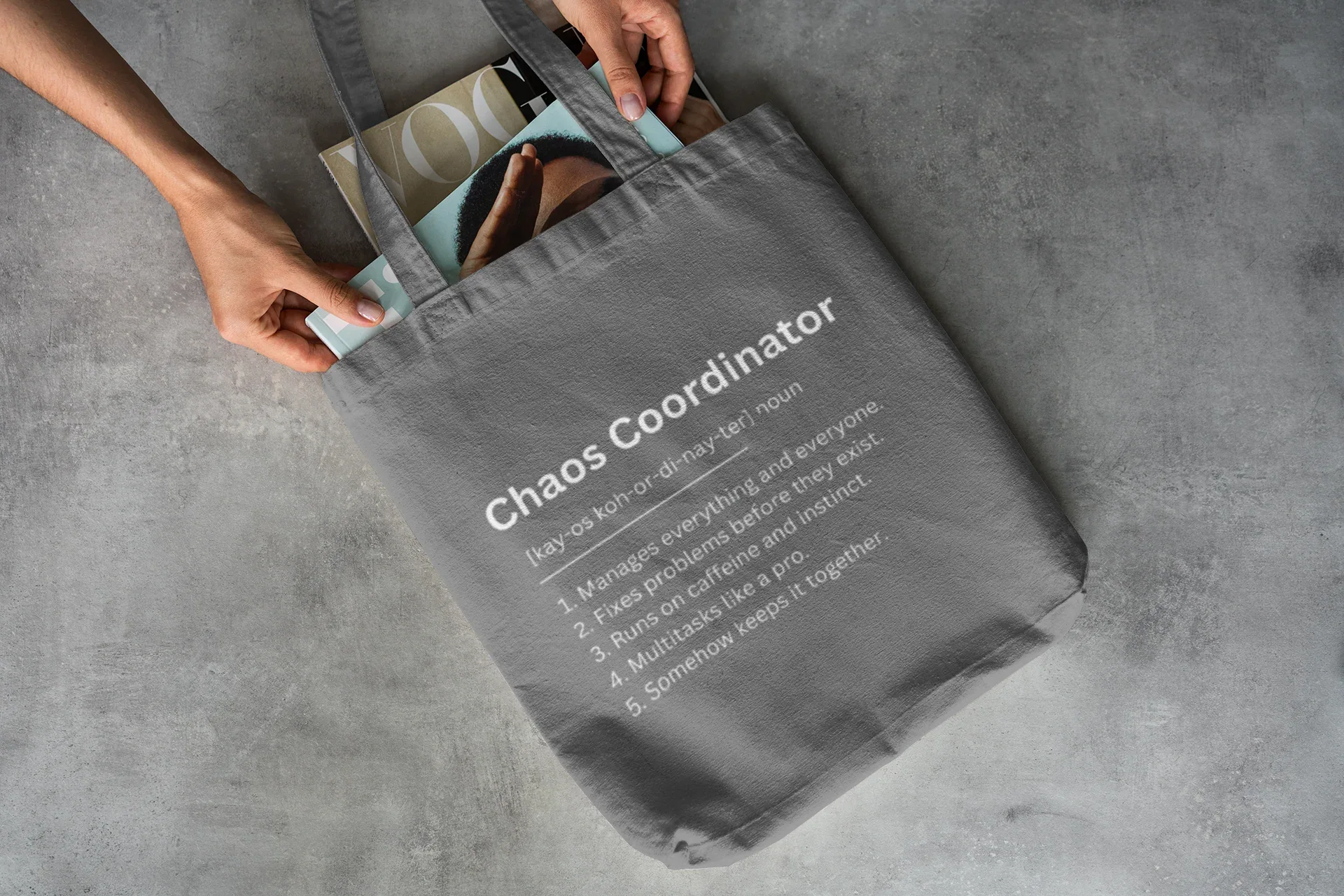 Definition Tote Bag — Personalised Gift Canvas Cotton Tote - Alley Crafters