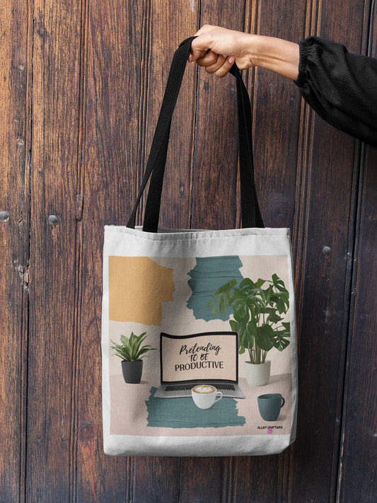 Pretending to Be Productive Tote Bag - Alley Crafters