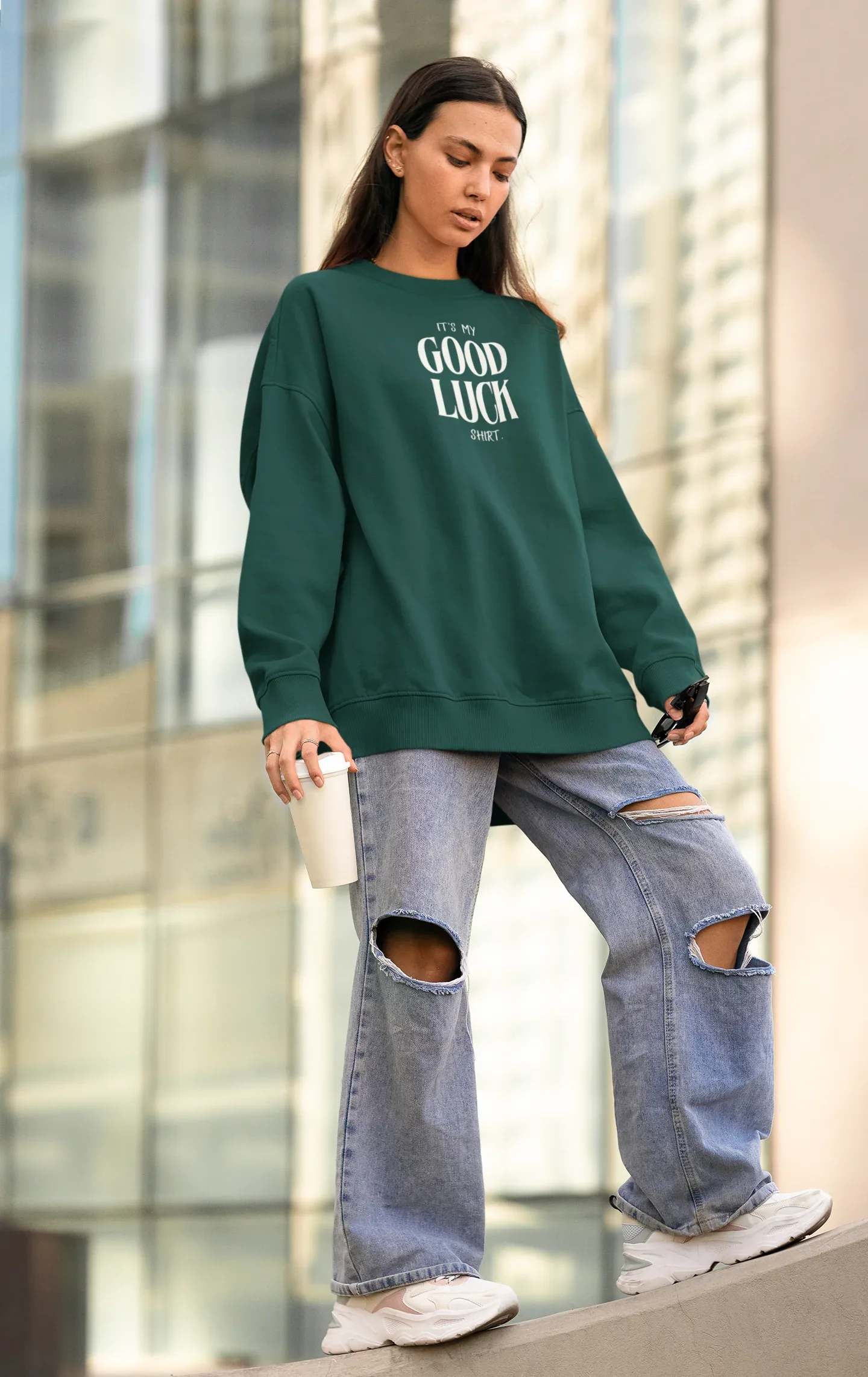 It’s My Good Luck Shirt Sweatshirt | Funny Good Luck Jumper | Positive Quote Gift UK - Alley Crafters