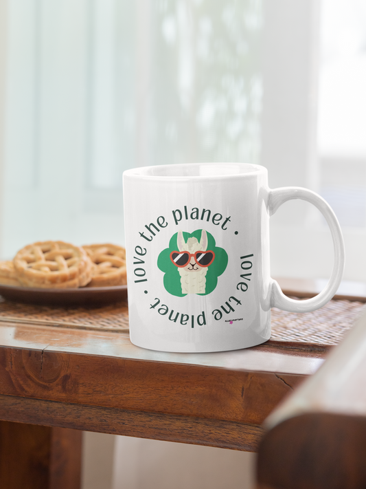 Love the Planet Llama Mug