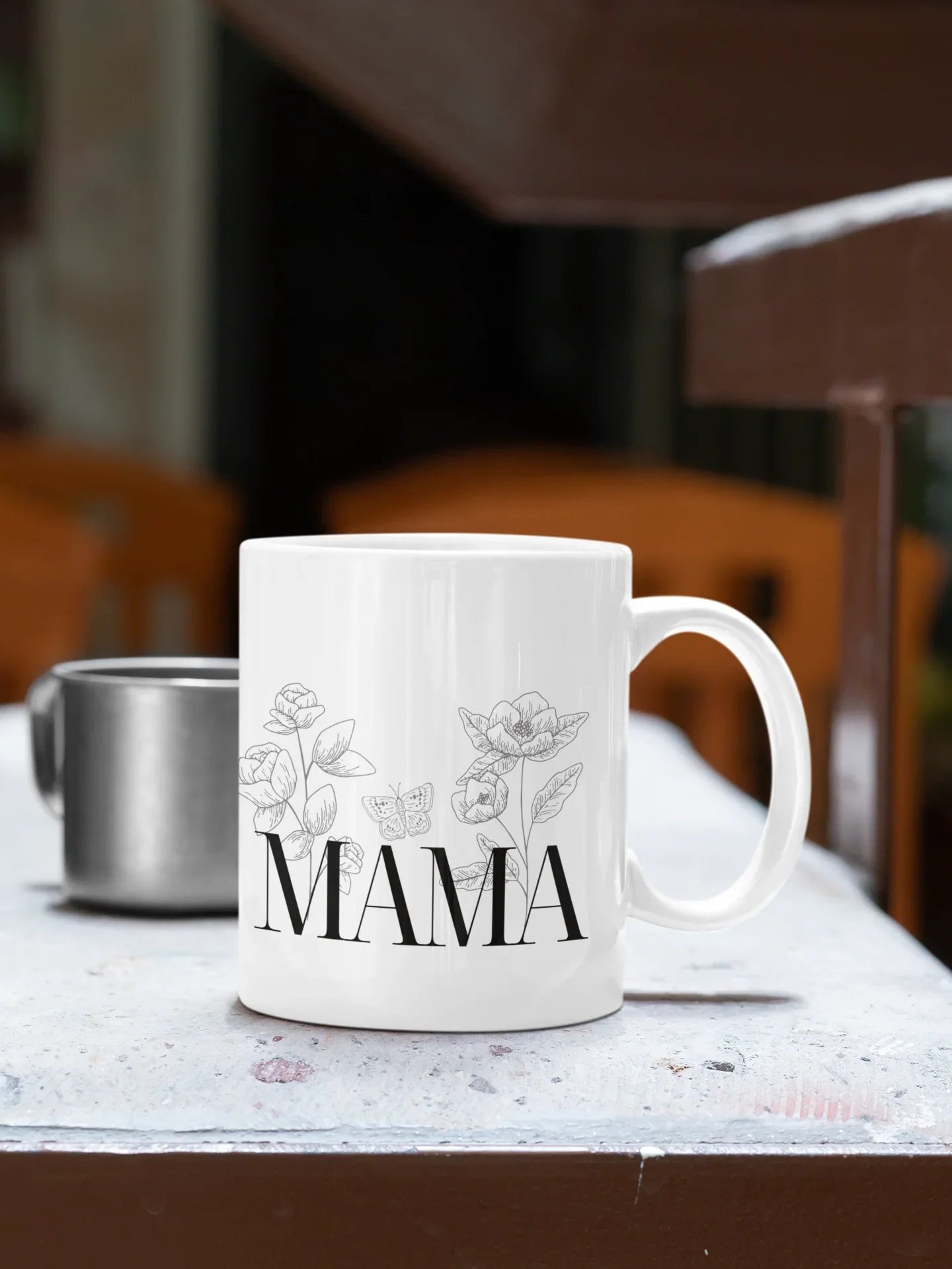 Personalised Floral Mug | Custom Name & Year Ceramic Coffee Cup | Mama, Nana, Grandma Gift - AlleyCrafters