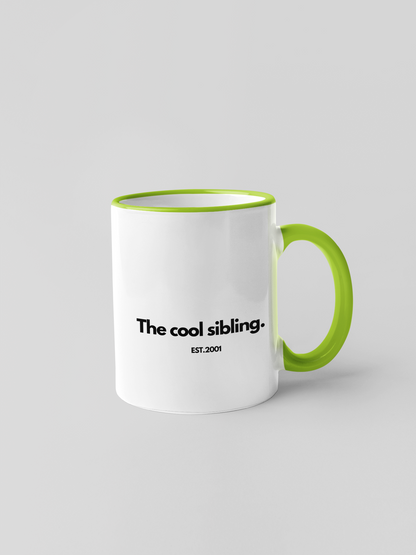 The Crazy Sibling EST 1990 Personalised Mug
