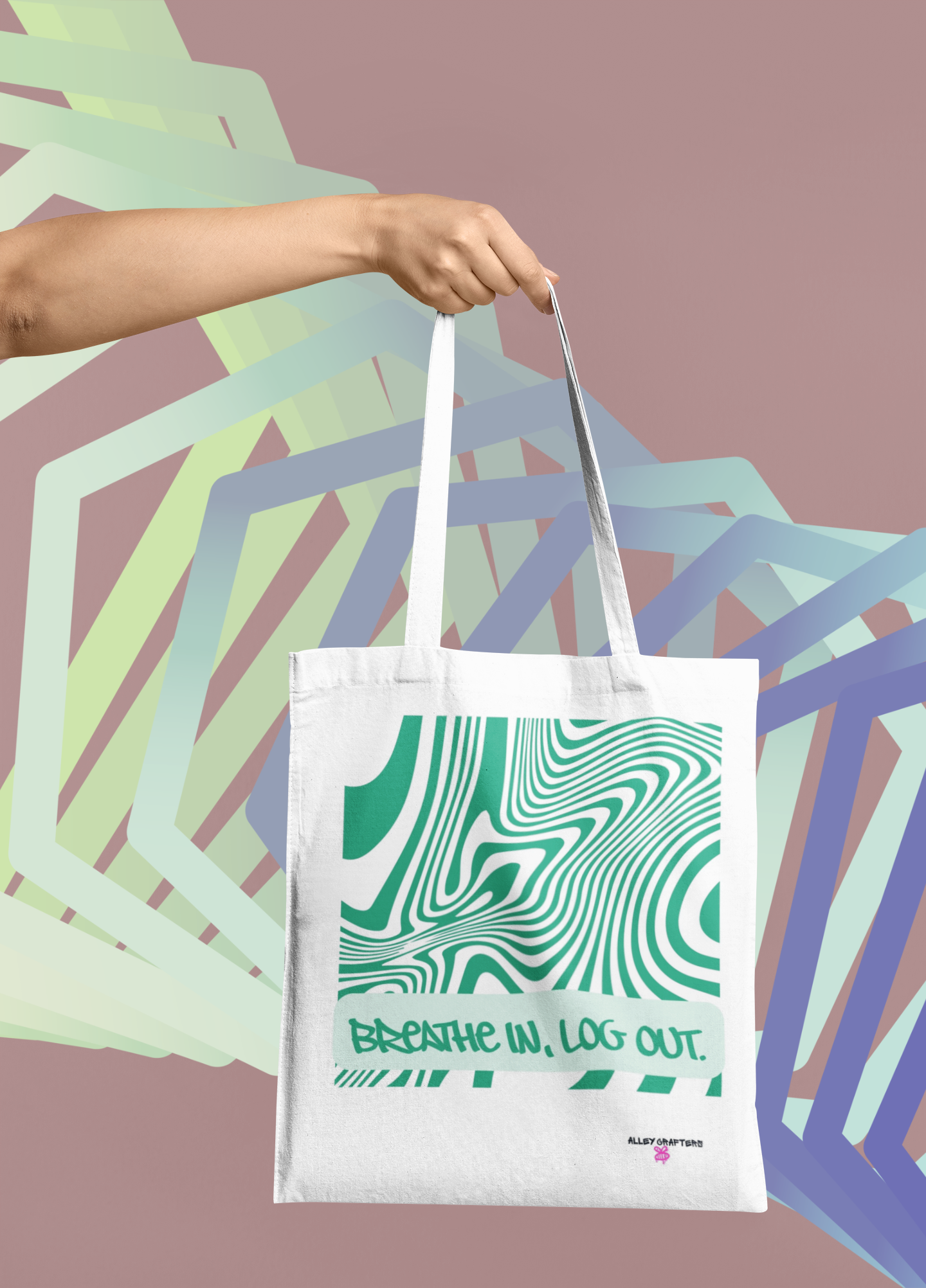 Breathe In, Log Out - Tote Bag