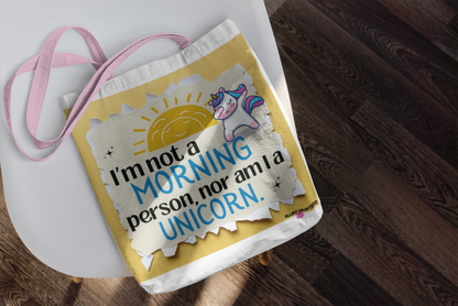 Funny Unicorn Canvas Tote Bag