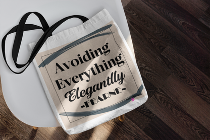 'Avoiding Everything Elegantly' Tote Bag
