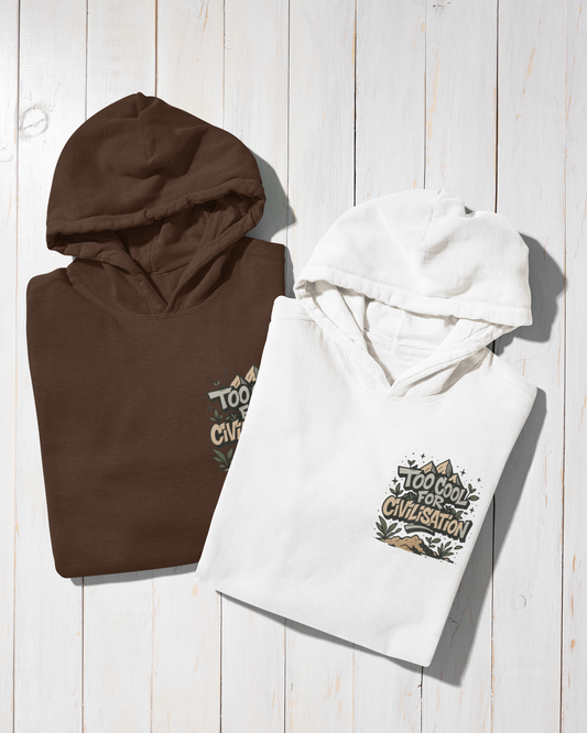 "Too Cool For Civilisation" Retro Hoodie