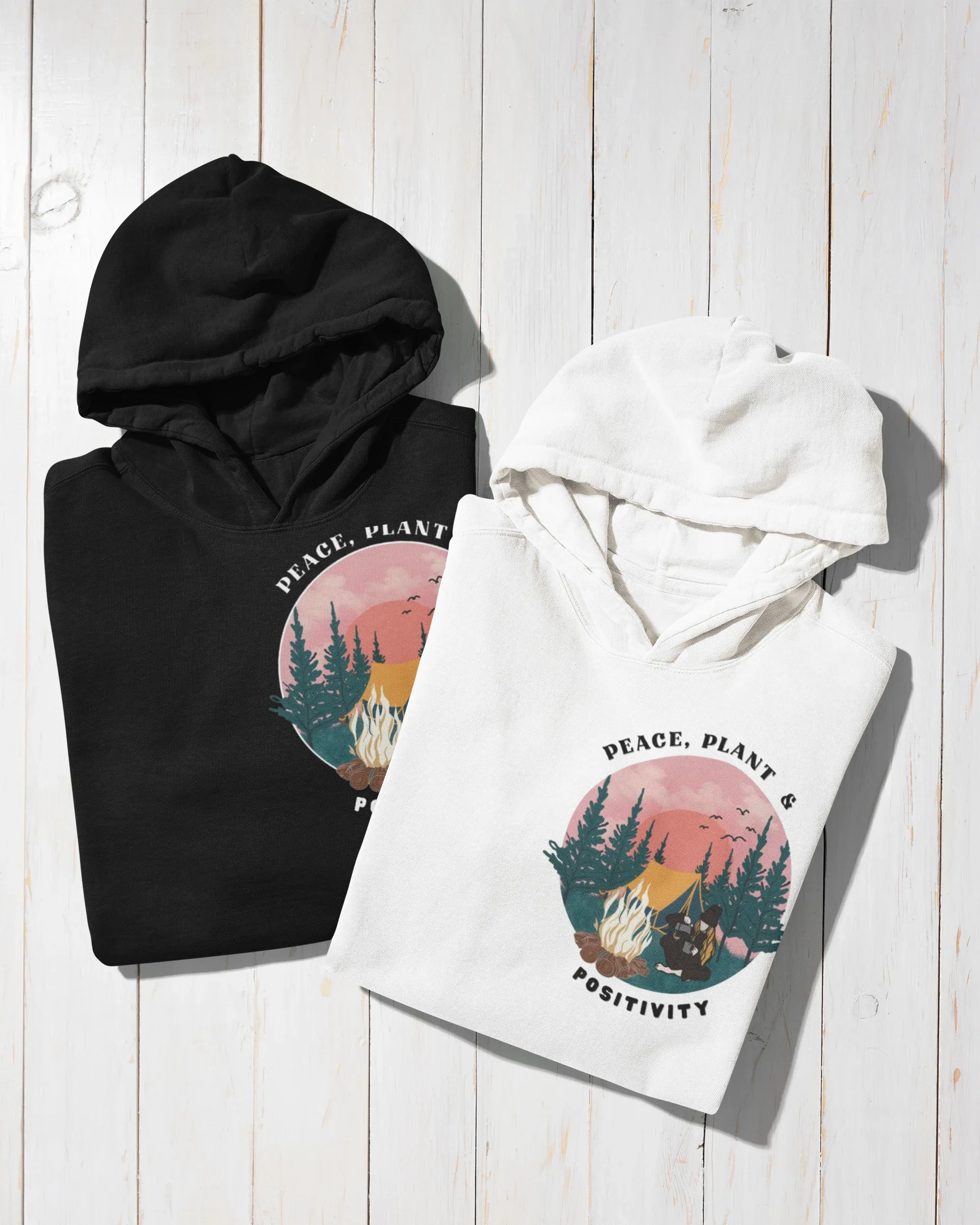 'Peace, Plant & Positivity' Cozy Outdoor Crewneck - Alley Crafters