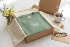 Green graphic T-shirt with 'I GOT THIS FROM MY KIDS' text on the front
