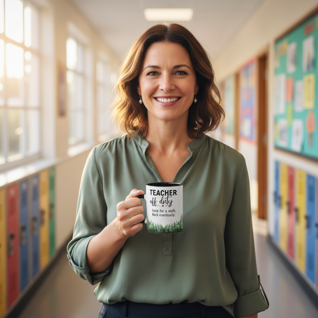 Mrs Clarke school corridor mockup