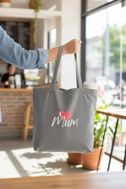 Personalised Heart Tote Bag | Add Any Name | Cute Custom Gift - Alley Crafters