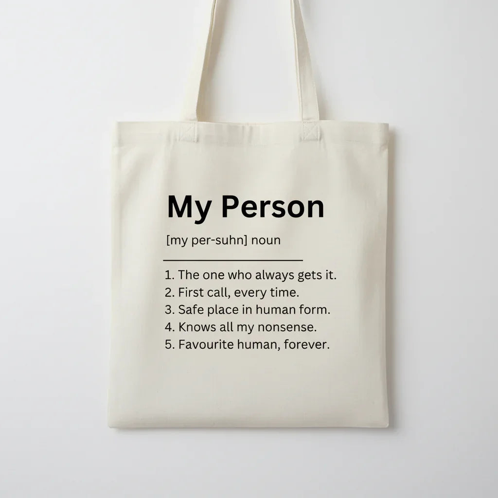 Definition Tote Bag — Personalised Gift Canvas Cotton Tote - Alley Crafters