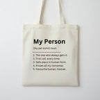 Definition Tote Bag — Personalised Gift Canvas Cotton Tote - Alley Crafters
