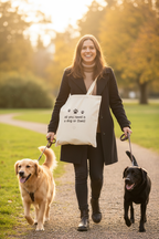 Natural Bag Two Dogs Walk