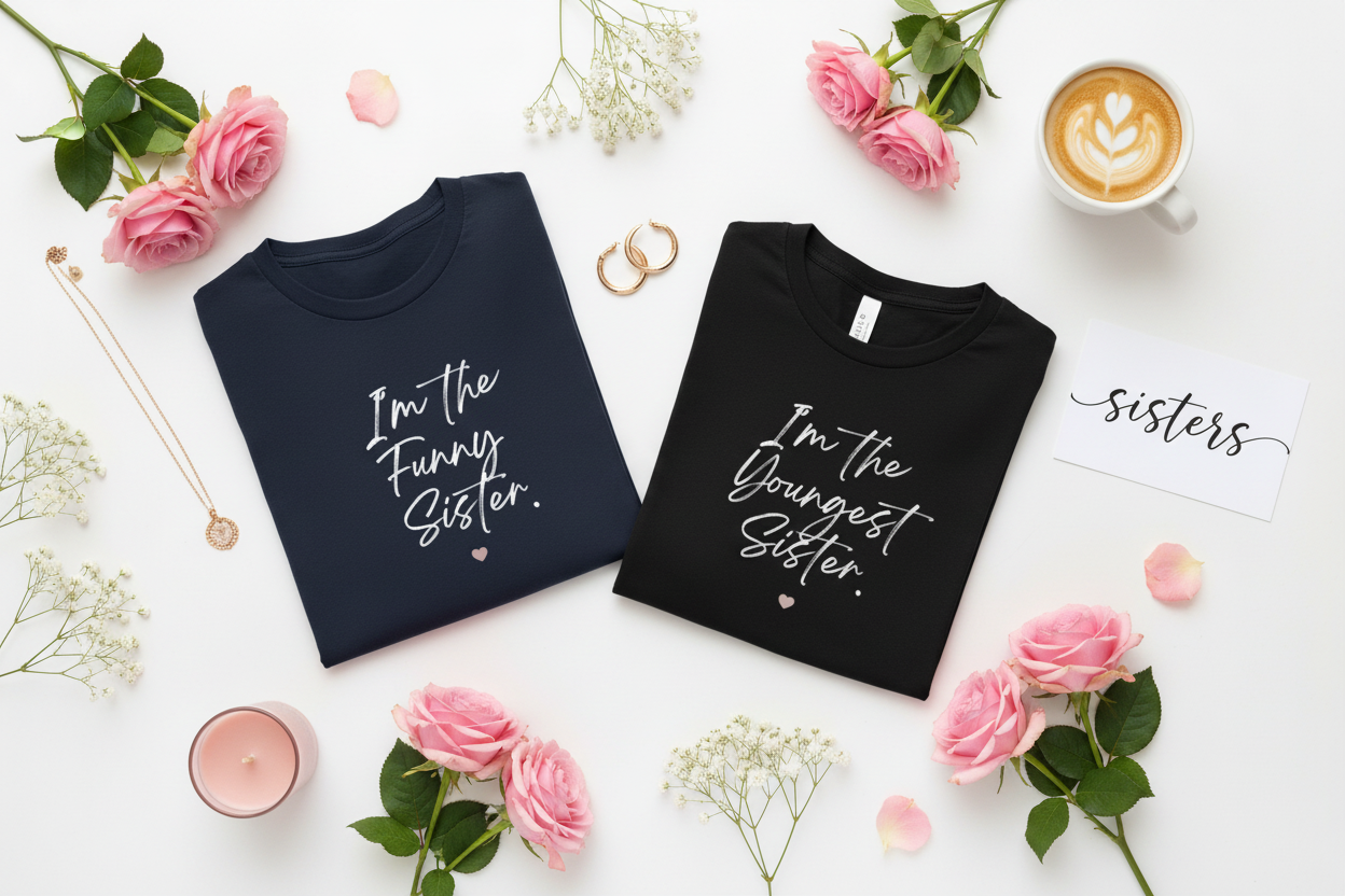 Navy & Black Tees Girly Accessories