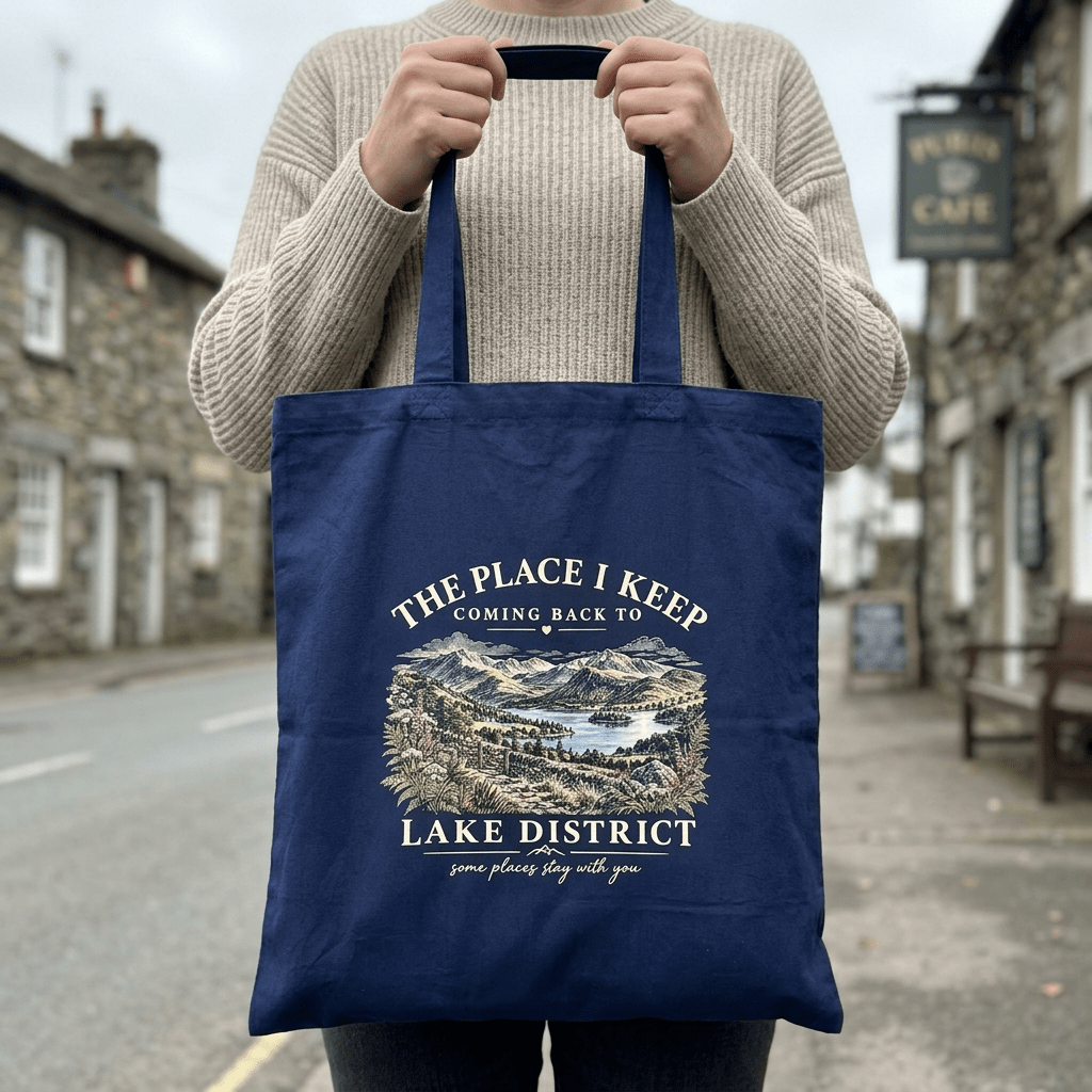 The Place I Keep Coming Back To Lake District Scenic Cotton Tote - #AlleyCrafters