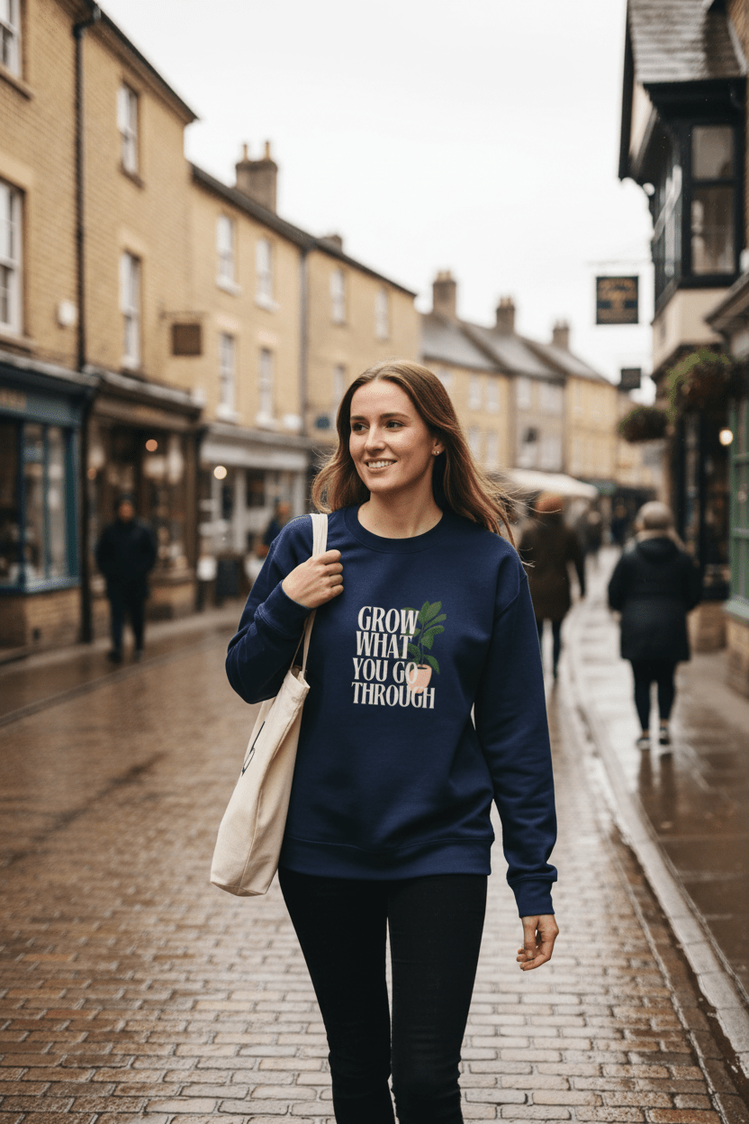 “Grow What You Go Through” Sweatshirt - AlleyCrafters