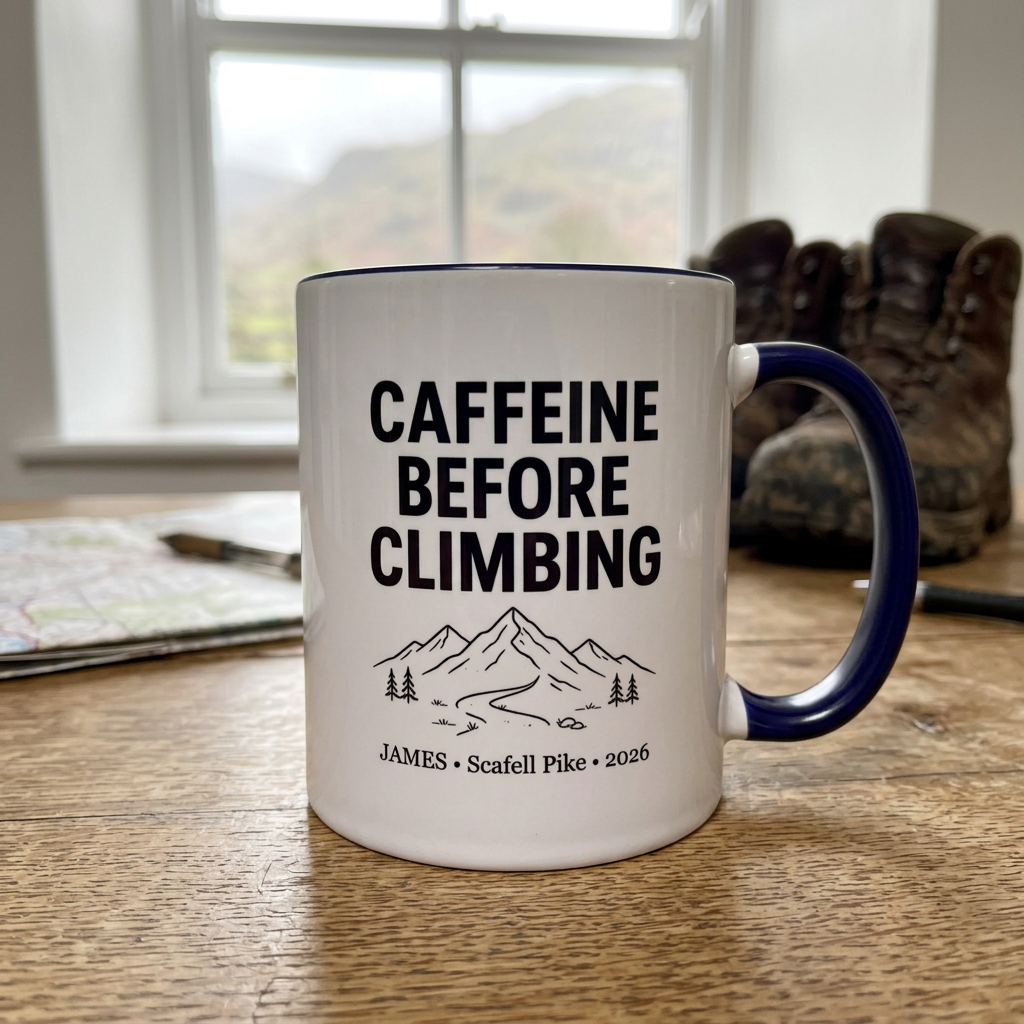 Navy mug lifestyle mockup