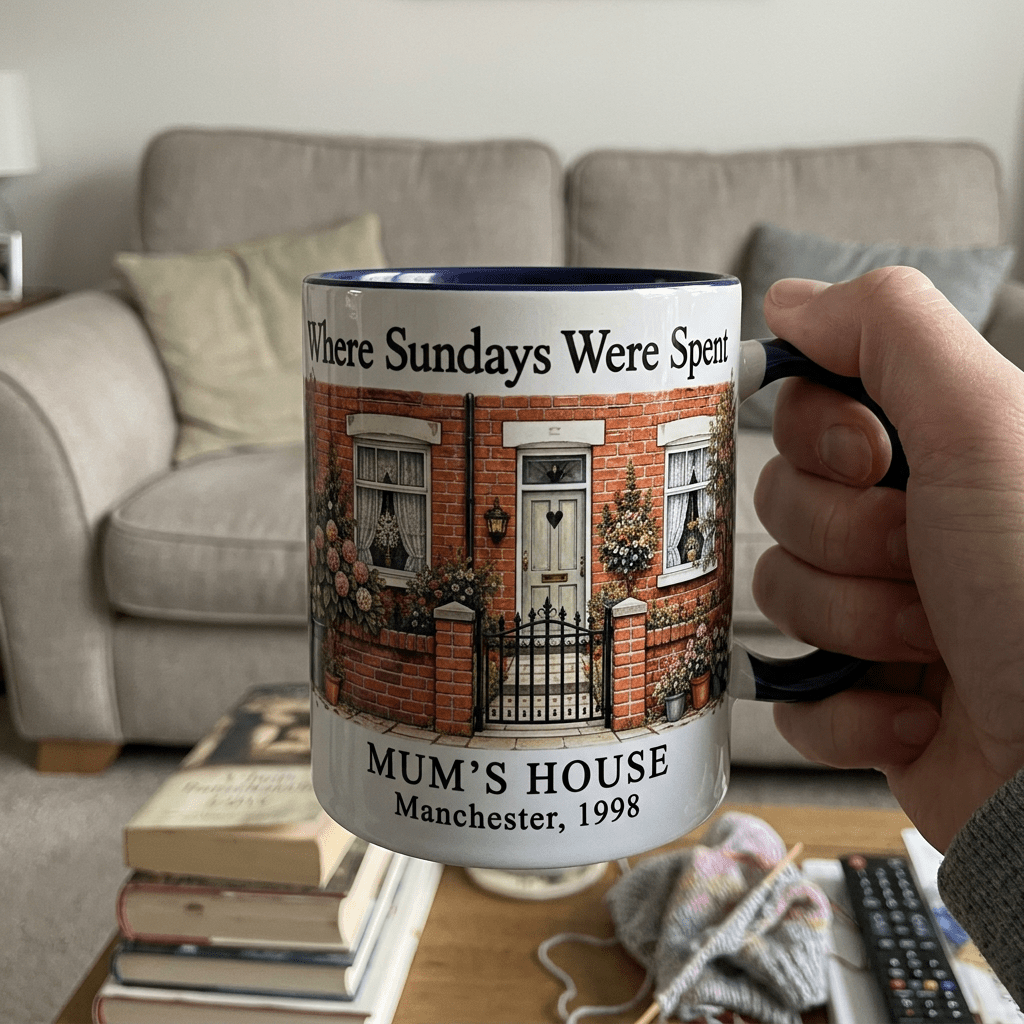 Personalised Family House Mug – Where Sundays Were Spent - #AlleyCrafters