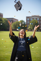 Navy tee — Sophie cap toss