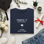 Navy tee — Sophie marble flat lay