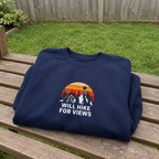 Navy Will Hike for Views sweatshirt without a name