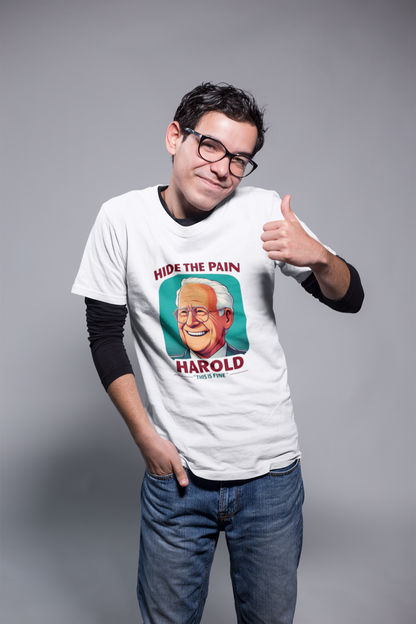 Hide The Pain Harold T-Shirt - This is Fine Meme