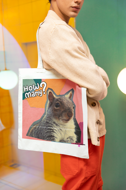Funny Squirrel Canvas Tote Bag