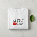 No to Animal Testing - Centred, Leaf
