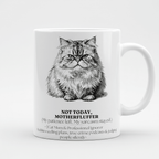 Not Today Motherfluffer Mug | Funny Cat Coffee Cup | Sarcastic Gift - AlleyCrafters