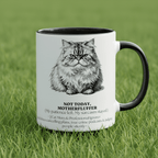 Not Today Motherfluffer Mug | Funny Cat Coffee Cup | Sarcastic Gift - AlleyCrafters