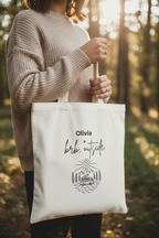 Olivia — brb, outside tote mockup