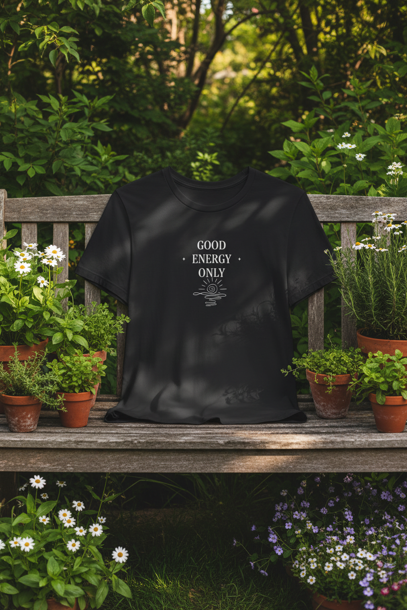 On Garden Bench with Greenery