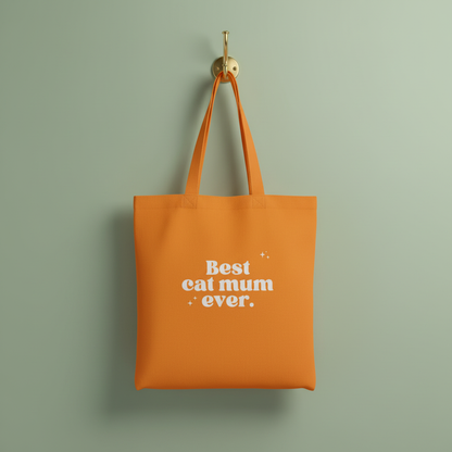 Orange tote on hook