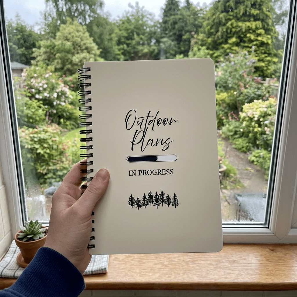 Outdoor Plans A5 Notebook – In Progress - #AlleyCrafters